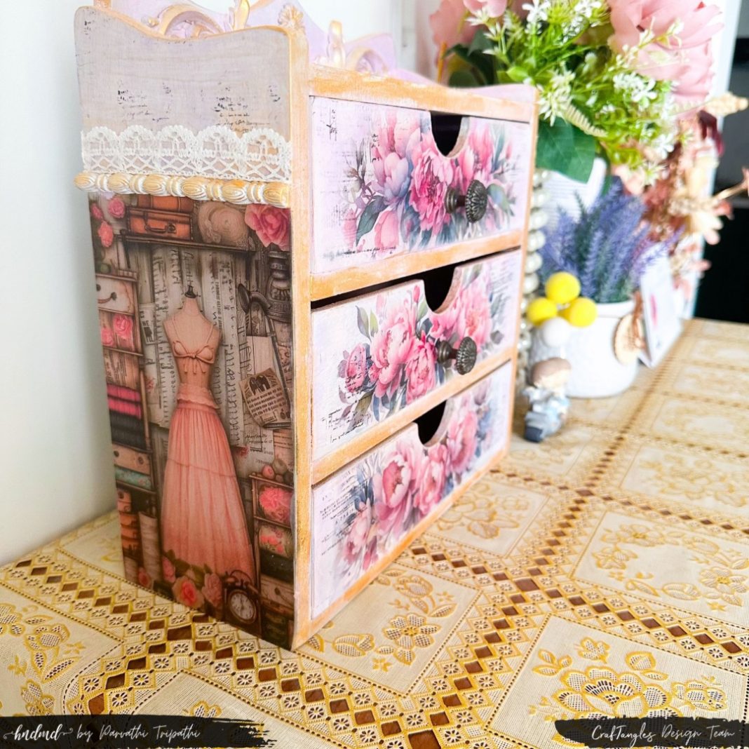 DIY Decoupage MDF Organiser