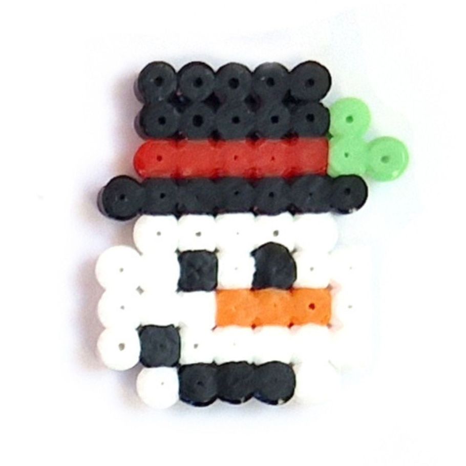 perler bead snowman 