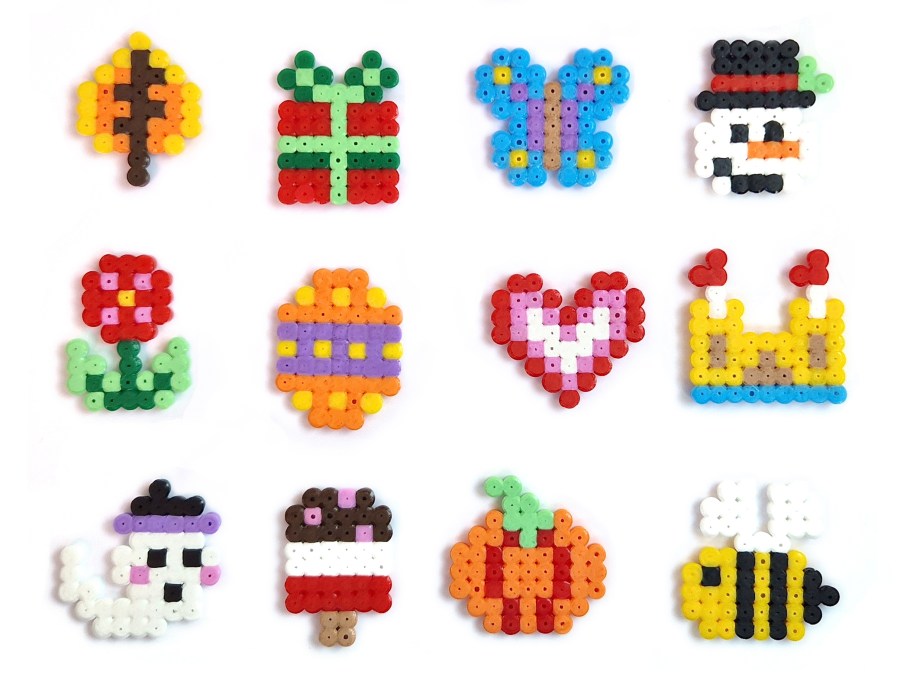 12 months of perler bead designs fuse bead templates 