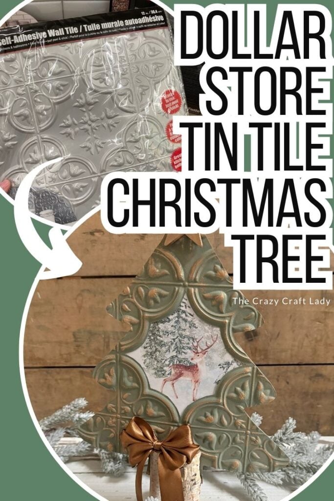 Dollar Store Tin Tile Christmas Tree