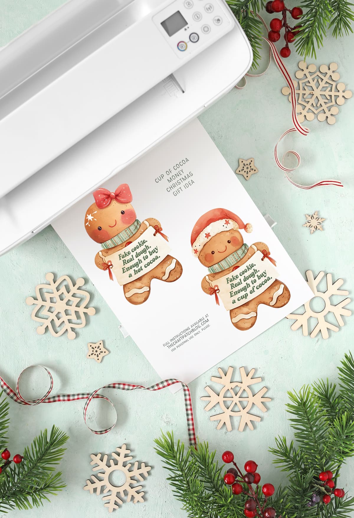 printable christmas cash gift idea