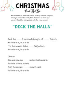 deck the halls mad lib