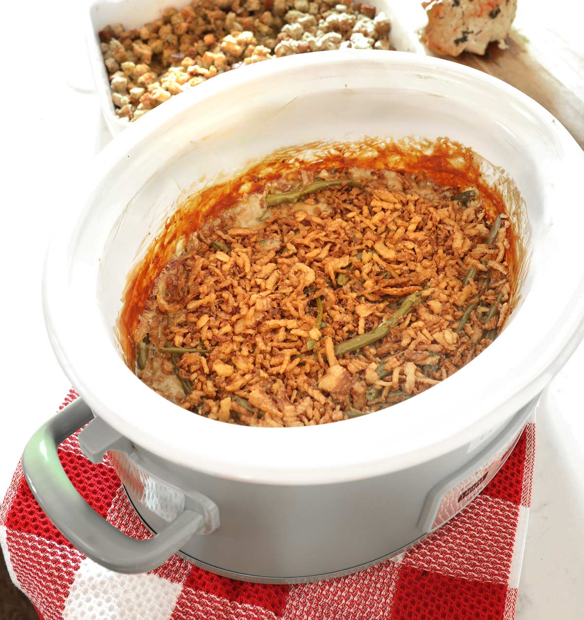 Crockpot Green Bean Casserole is a slow cooker.